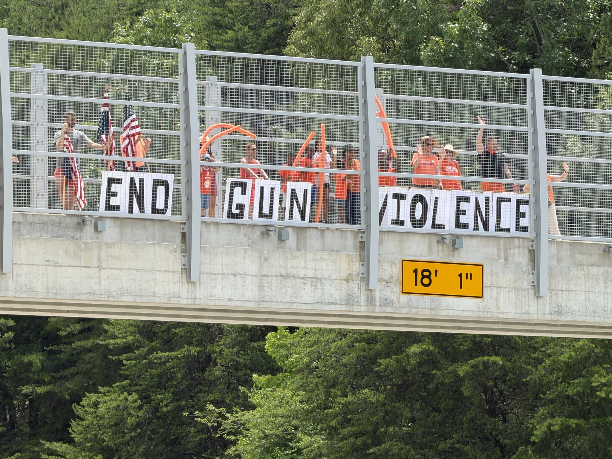 Sign reading End gun violence